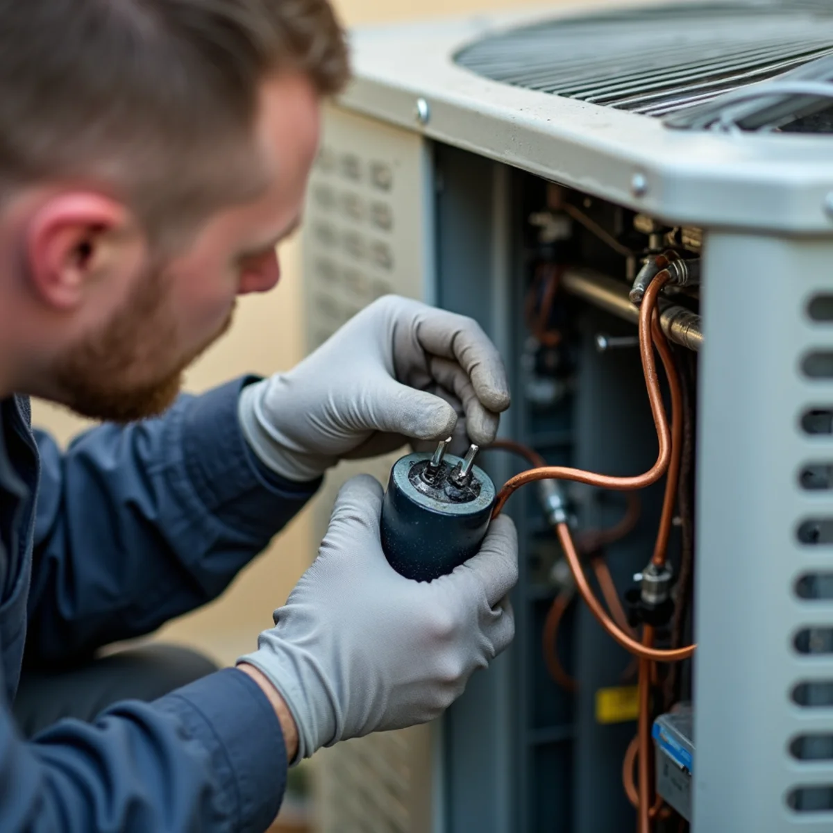 HVAC Poway CA technician performing ac repair at a Poway, CA home