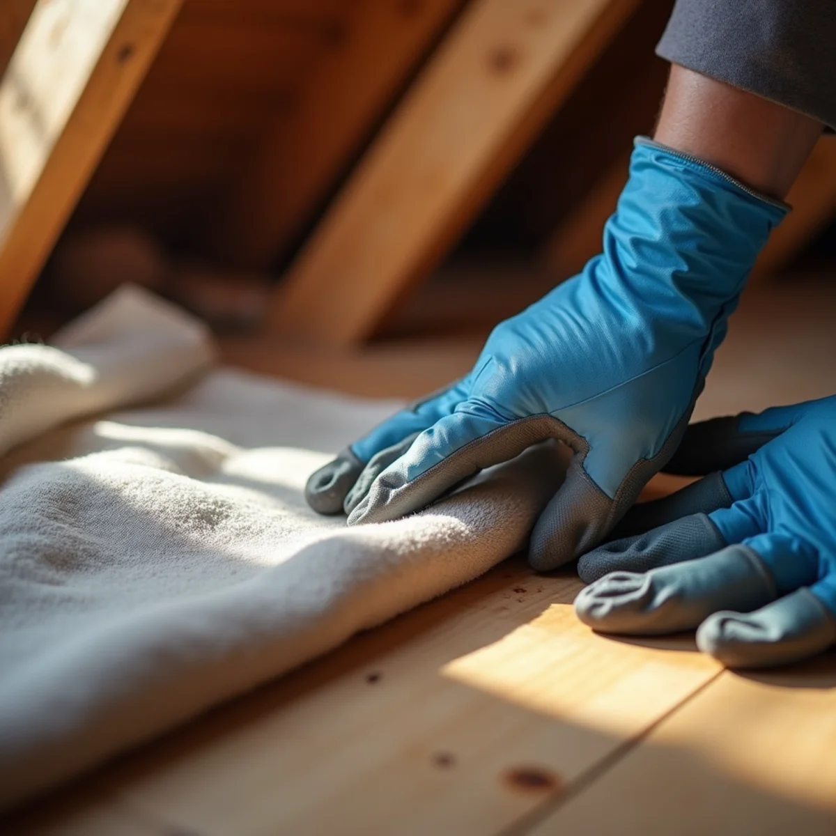 HVAC Poway CA technician performing ductwork repair & sealing at a Poway, CA home