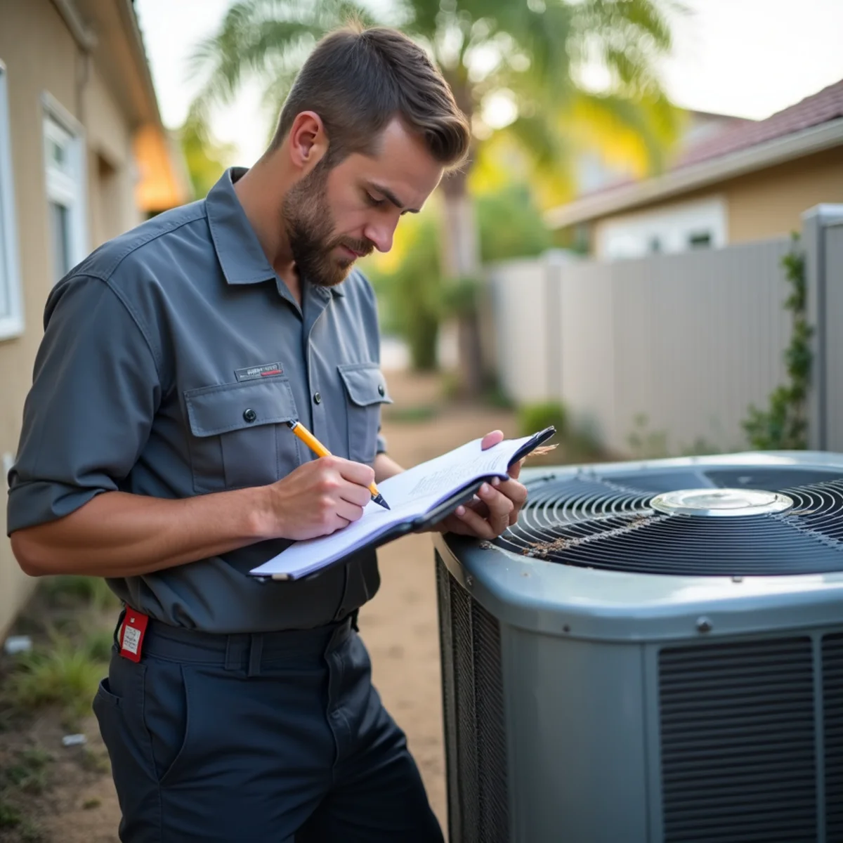 Close-up detail of hvac maintenance & tune-ups work by HVAC Poway CA in Poway, CA