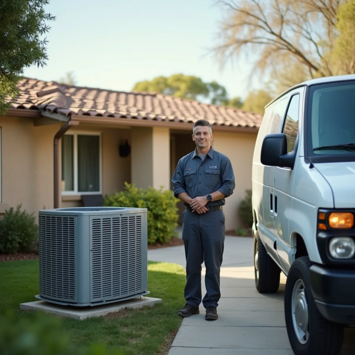 Residential home in Vineland Hills, CA served by HVAC Poway CA for HVAC repair and installation