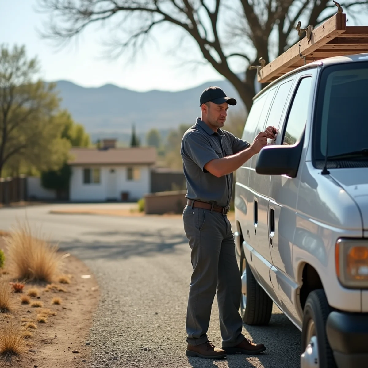HVAC Poway CA technician completing an HVAC job at a 4S Ranch, CA home