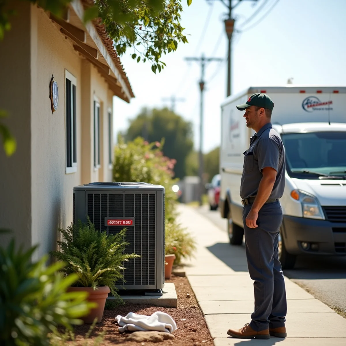 Residential home in Encinitas, CA served by HVAC Poway CA for HVAC repair and installation