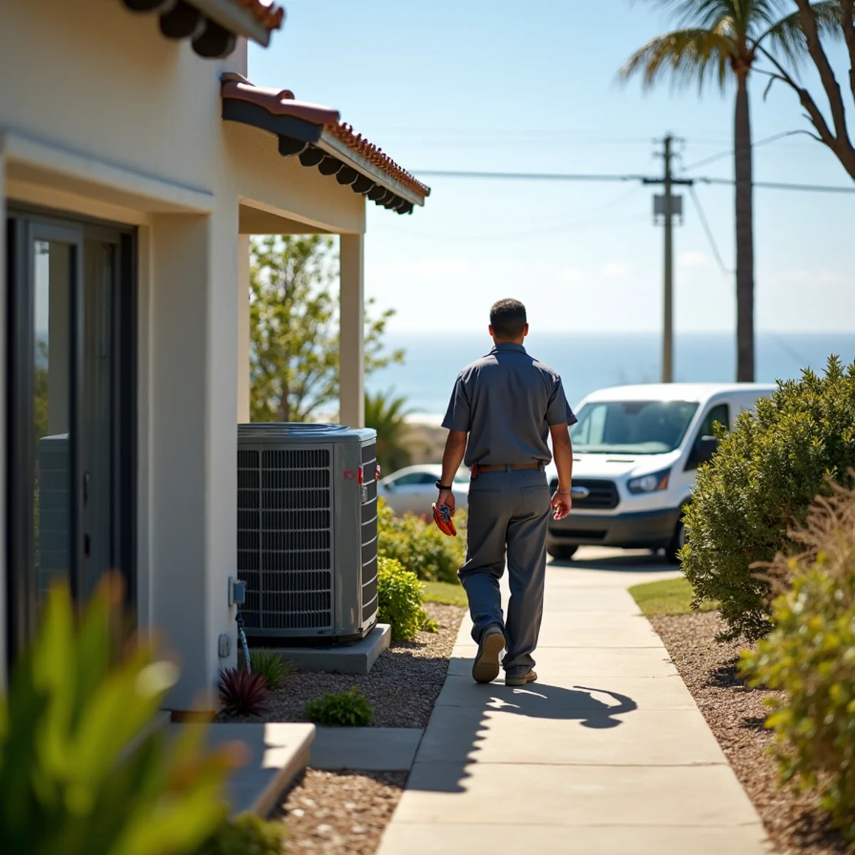 Residential home in La Jolla, CA served by HVAC Poway CA for HVAC repair and installation