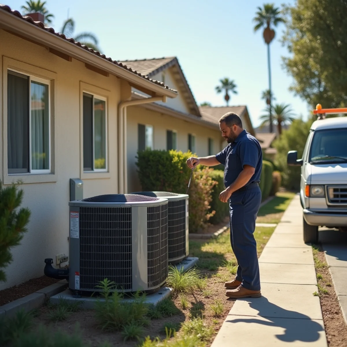 Residential home in Santee, CA served by HVAC Poway CA for HVAC repair and installation