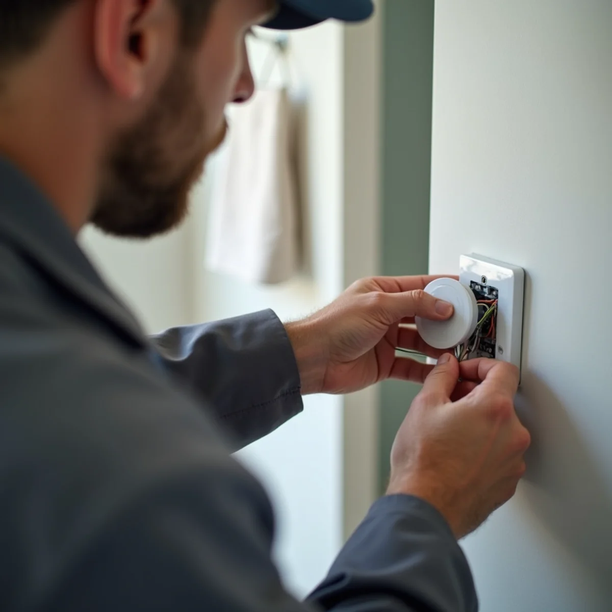 HVAC Poway CA technician performing smart thermostats & zone systems at a Poway, CA home